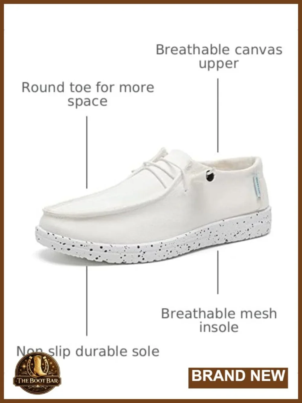 Lightweight Canvas Slip On Boat Shoes - Breathable Walking Loafers